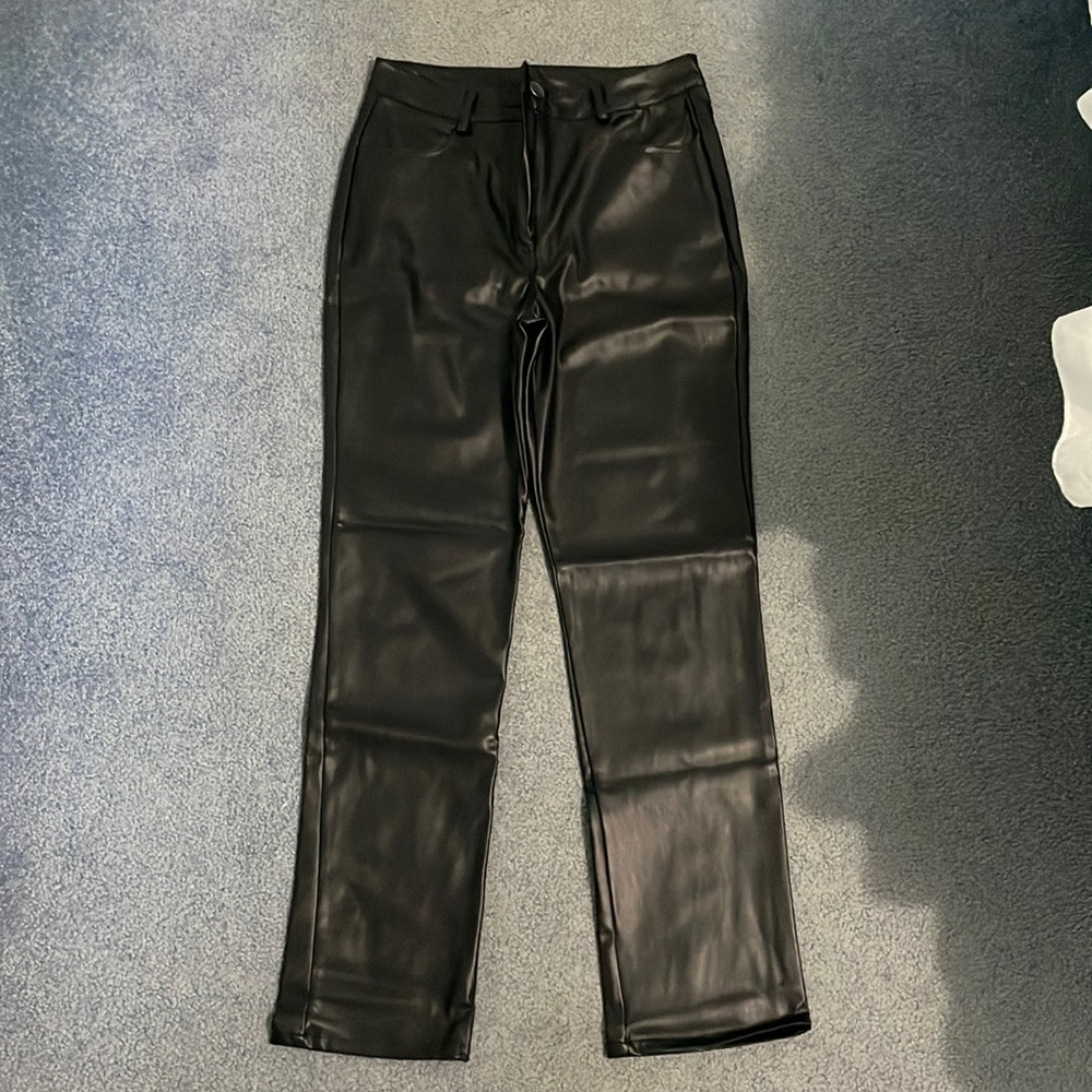 Black leather pants